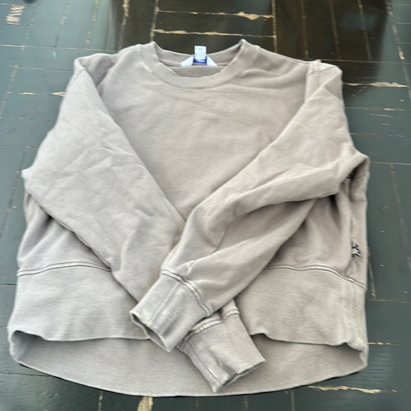 JoyLab Tops Joy Lab Distressed Grey Oversized Sweatshirt Poshmark